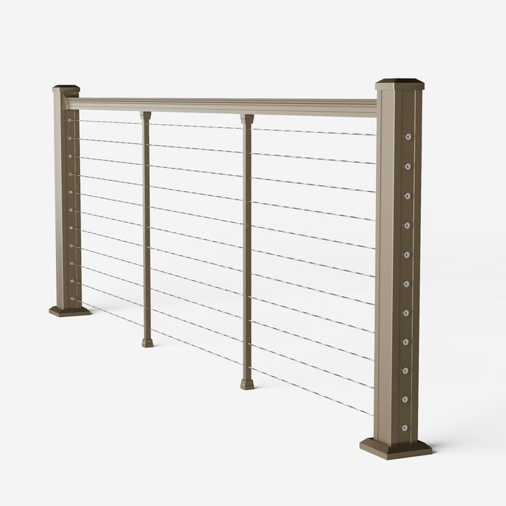 Keylink American Series Horizontal Cable Rail Satin Driftwood / 36" / 6&