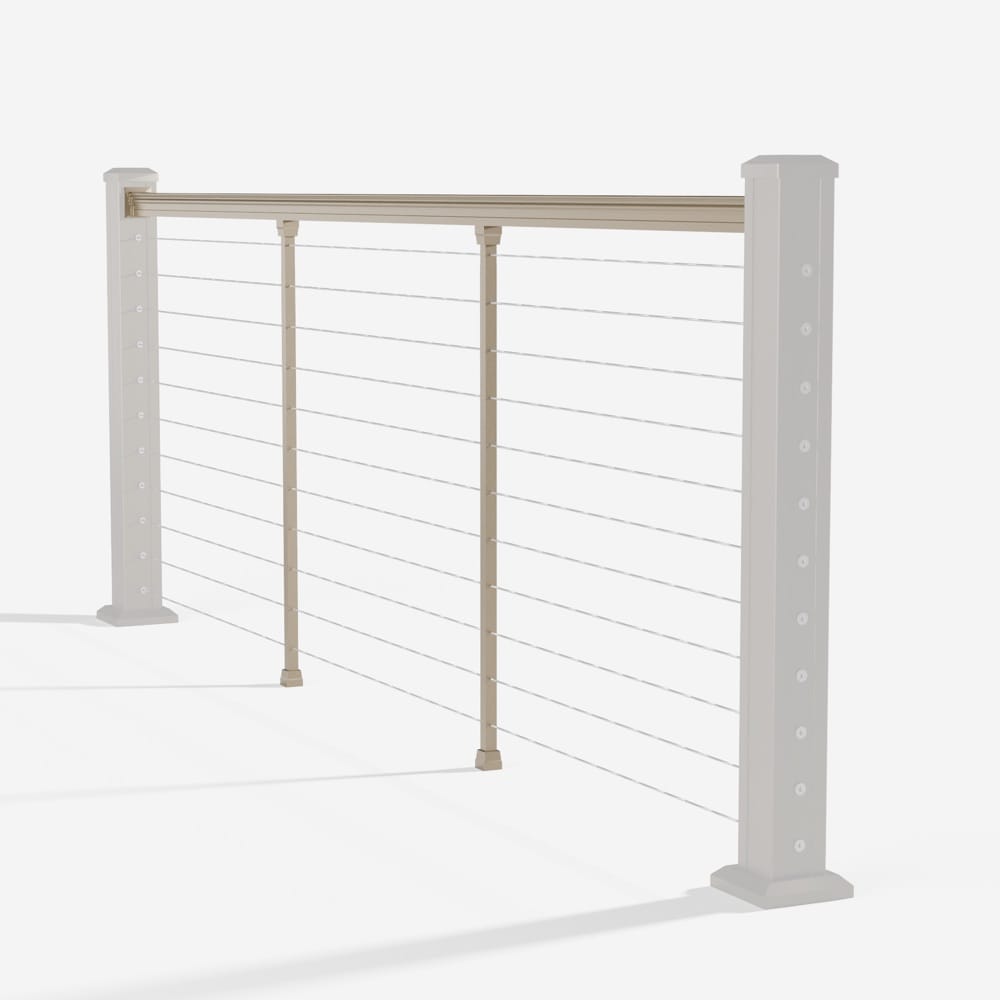 Keylink American Series Horizontal Cable Rail Satin Driftwood / 36" / 6&