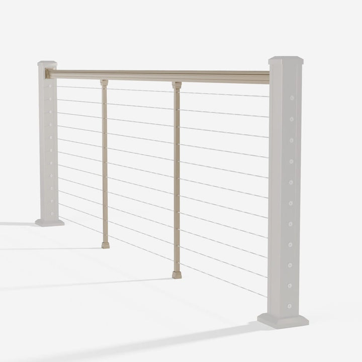 Keylink American Series Horizontal Cable Rail Satin Driftwood / 36" / 6&