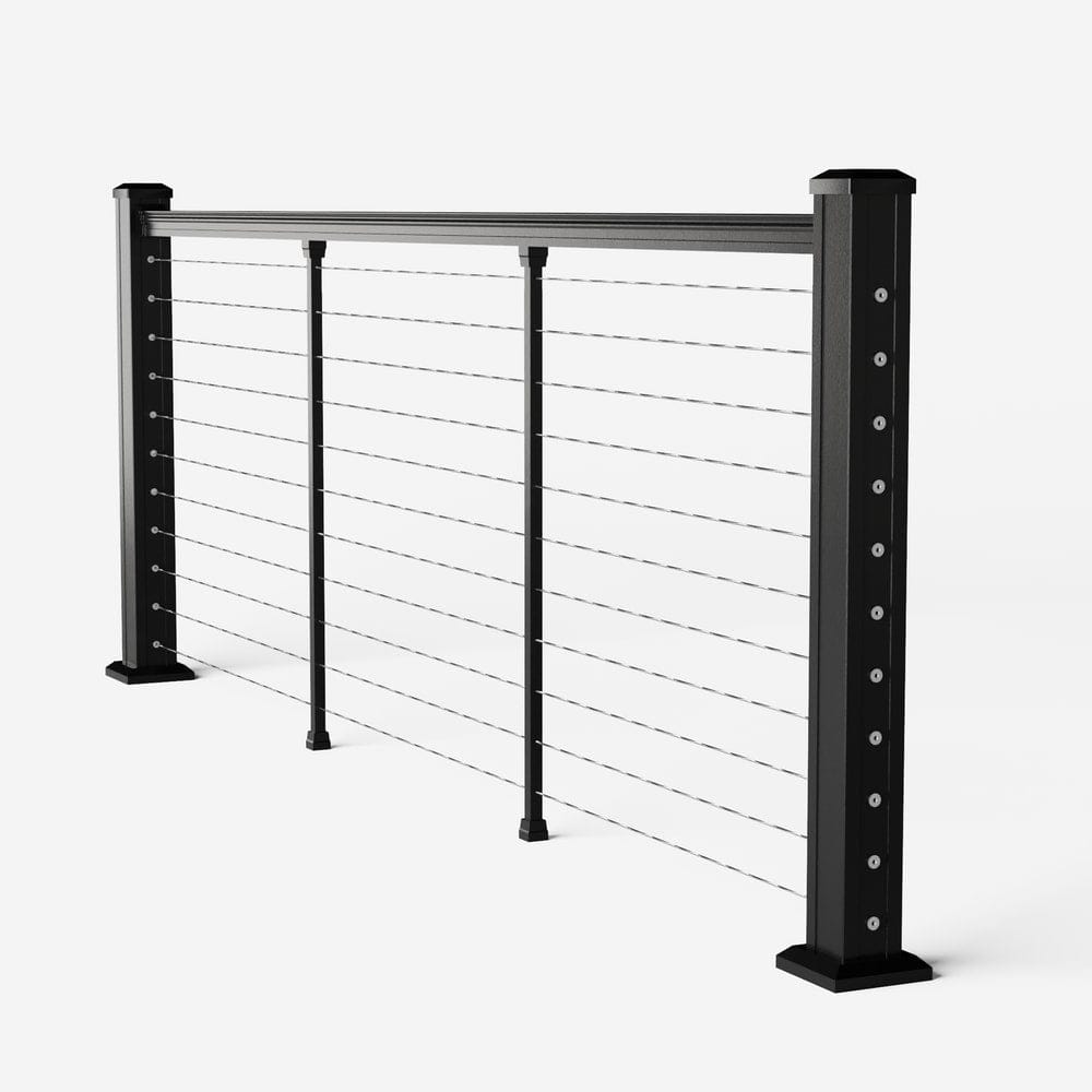 Keylink American Series Horizontal Cable Rail Textured Black / 36" / 6&