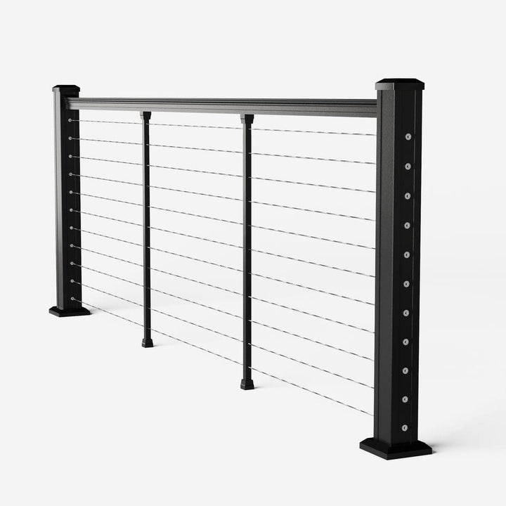 Keylink American Series Horizontal Cable Rail Textured Black / 36" / 6&