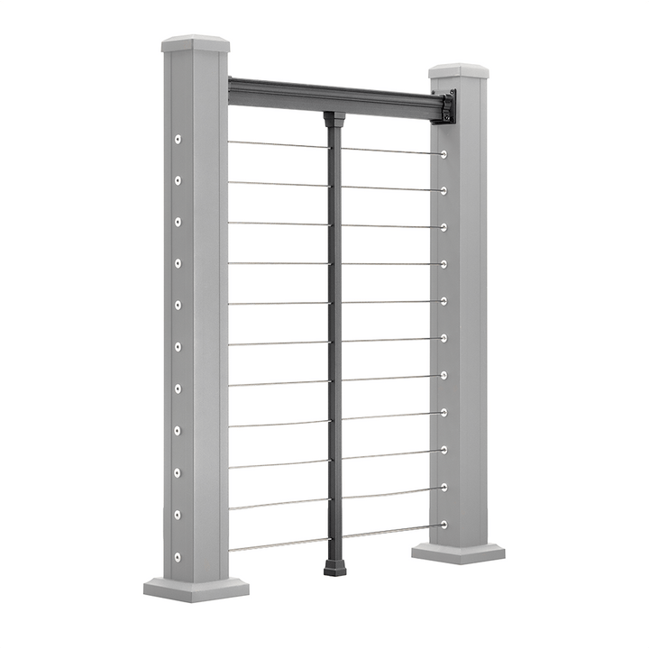 Keylink American Series Horizontal Cable Rail Textured Black / 42" / 6' Level Keylink American Series Horizontal Cable Top Rail Kit