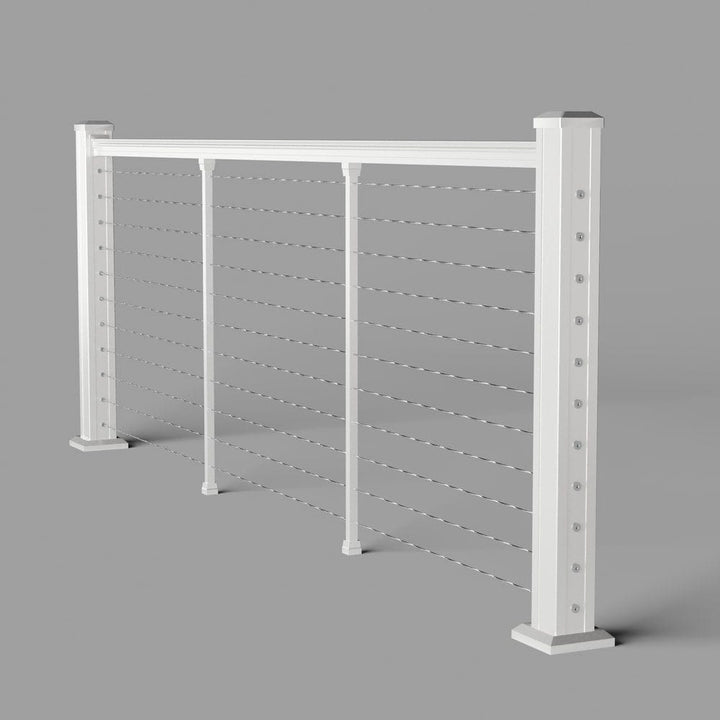 Keylink American Series Horizontal Cable Rail Textured White / 36" / 6&