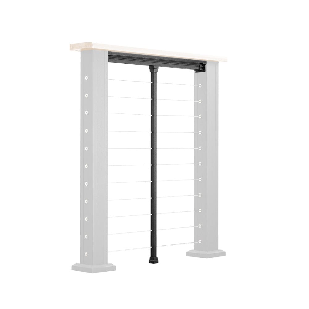 Keylink Chesapeake Horizontal Coastal Textured Black / 36" / 6’ Level Keylink Coastal Finish Chesapeake Series Top Rail Cable Drink Rail Kit