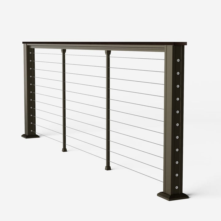 Keylink Chesapeake Horizontal Oil Rubbed Bronze / 36" / 6’ Level Keylink Chesapeake Series Top Rail Cable Drink Rail Kit