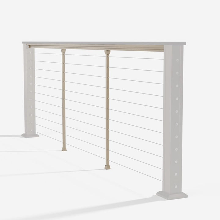 Keylink Chesapeake Horizontal Satin Driftwood / 36" / 6’ Level Keylink Chesapeake Series Top Rail Cable Drink Rail Kit