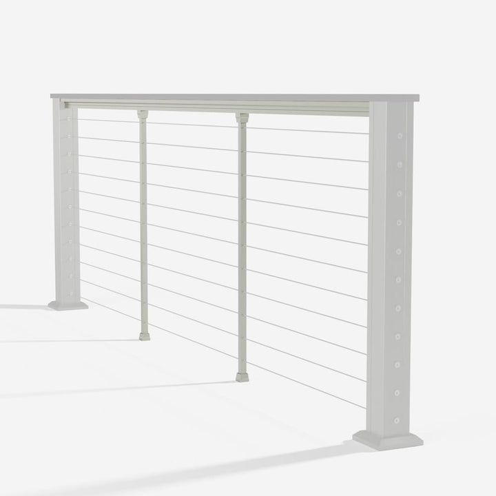Keylink Chesapeake Horizontal Satin Smoke / 36" / 6’ Level Keylink Chesapeake Series Top Rail Cable Drink Rail Kit