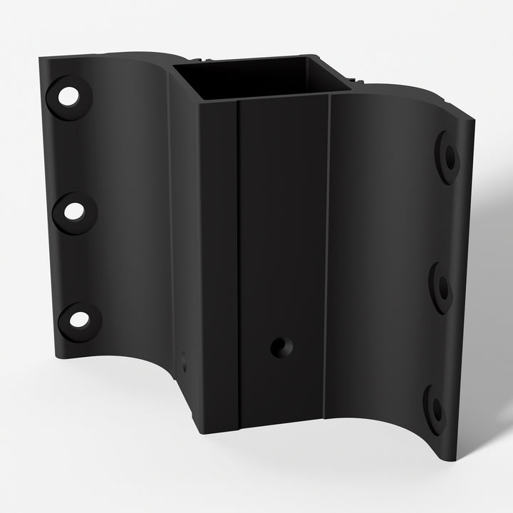Keylink 2-1/2 in fascia mount inside corner bracket in Matte Black