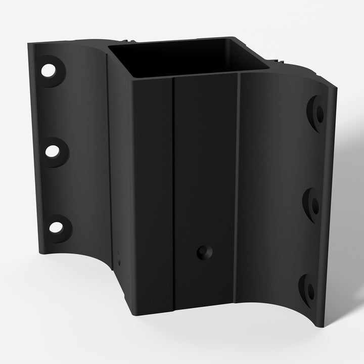Keylink 3-1/4 in fascia mount inside corner bracket in Matte Black