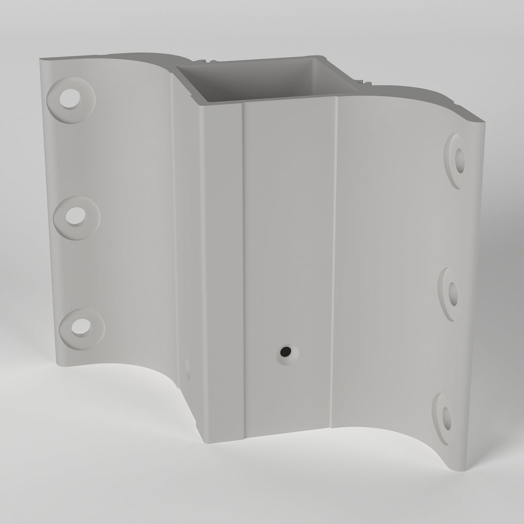 Keylink 2-1/2 in fascia mount inside corner bracket in Matte White