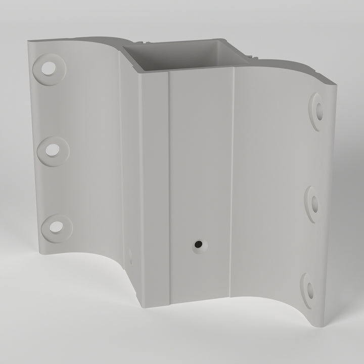Keylink 2-1/2 in fascia mount inside corner bracket in Matte White