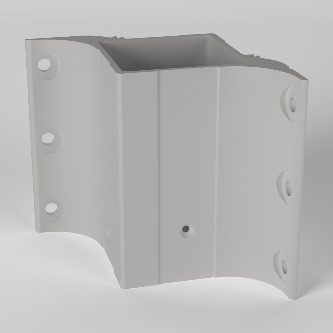 Keylink 3-1/4 in fascia mount inside corner bracket in Matte White