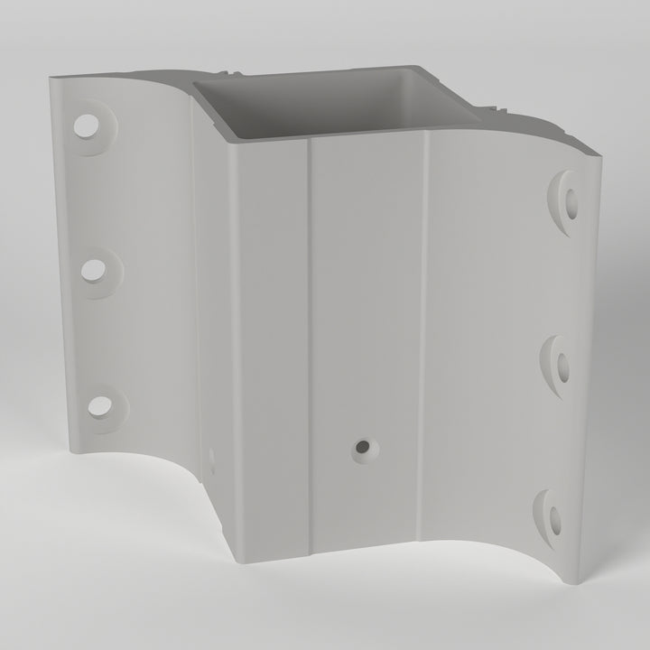 Keylink 3-1/4 in fascia mount inside corner bracket in Matte White