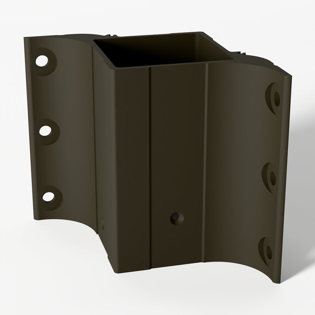 Keylink 3-1/4 in fascia mount inside corner bracket in Oil Rubbed Bronze