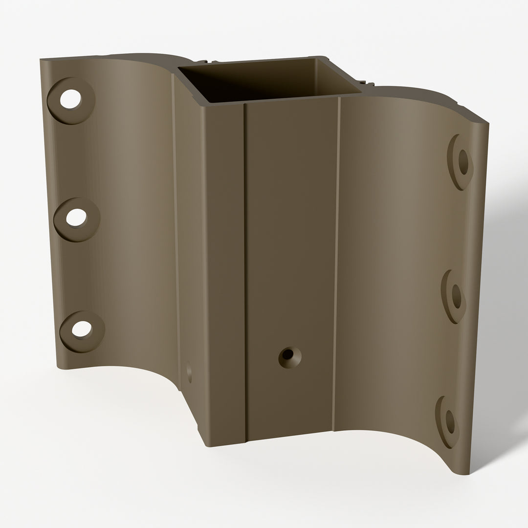 Keylink 2-1/2 in fascia mount inside corner bracket in Satin Driftwood