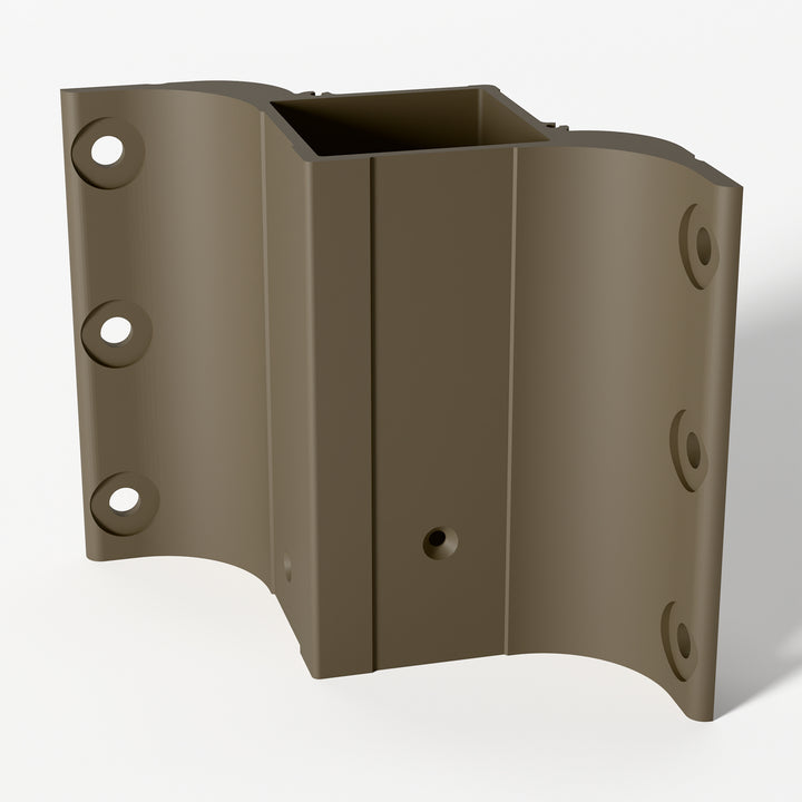 Keylink 2-1/2 in fascia mount inside corner bracket in Satin Driftwood