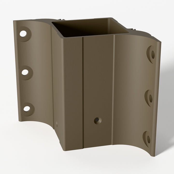 Keylink 3-1/4 in fascia mount inside corner bracket in Satin Driftwood