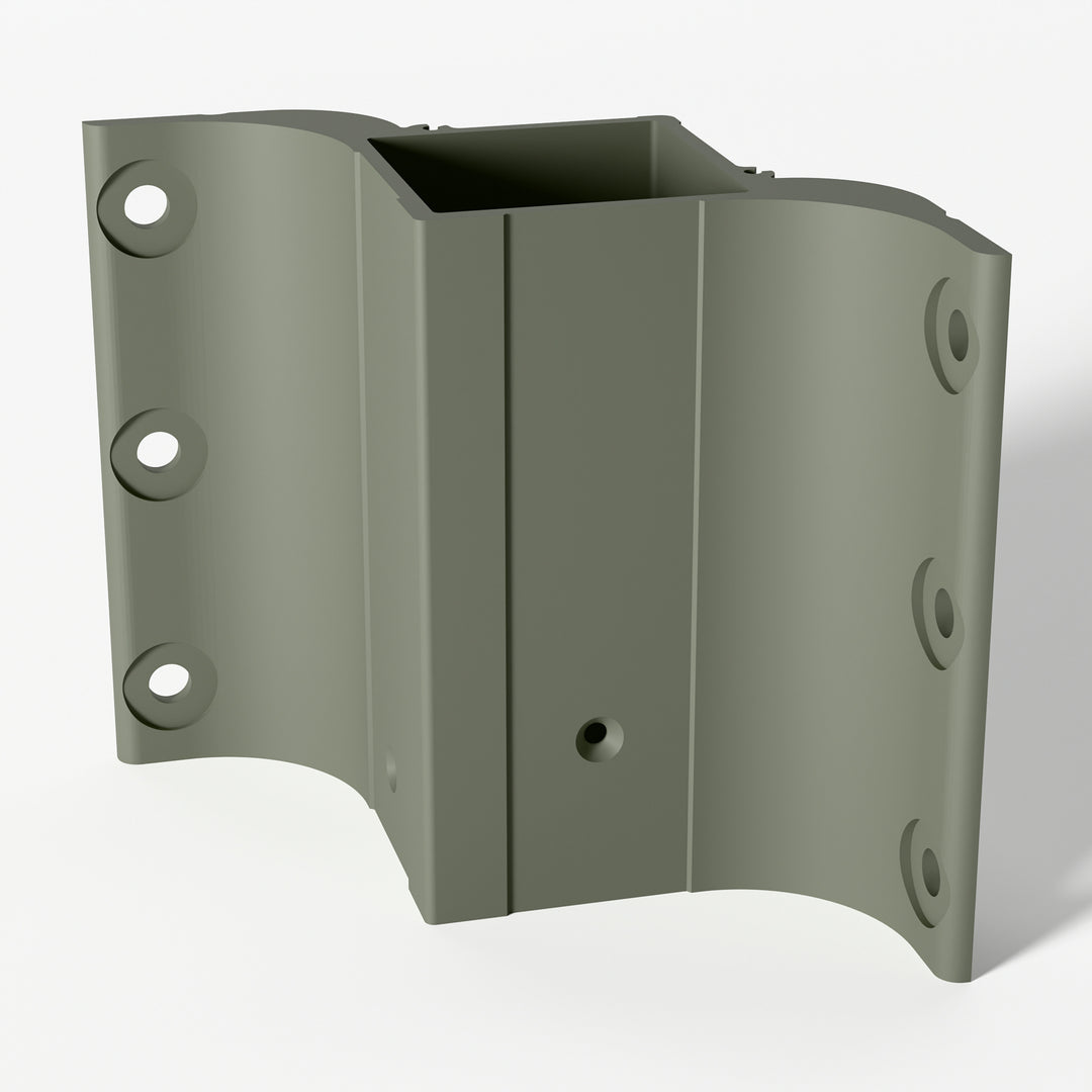 Keylink 2-1/2 in fascia mount inside corner bracket in Satin Smoke