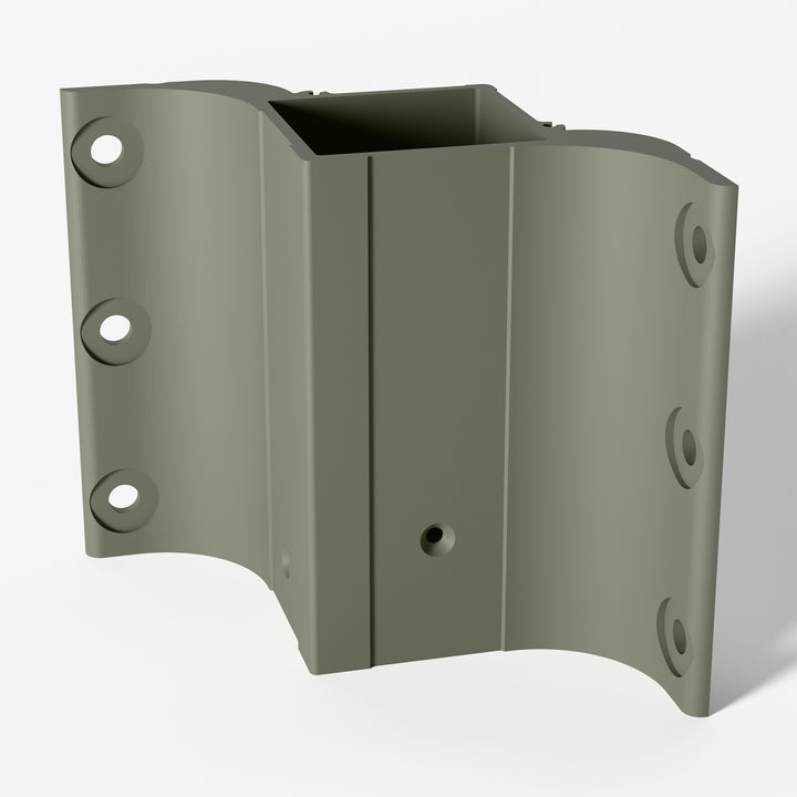 Keylink 2-1/2 in fascia mount inside corner bracket in Satin Smoke