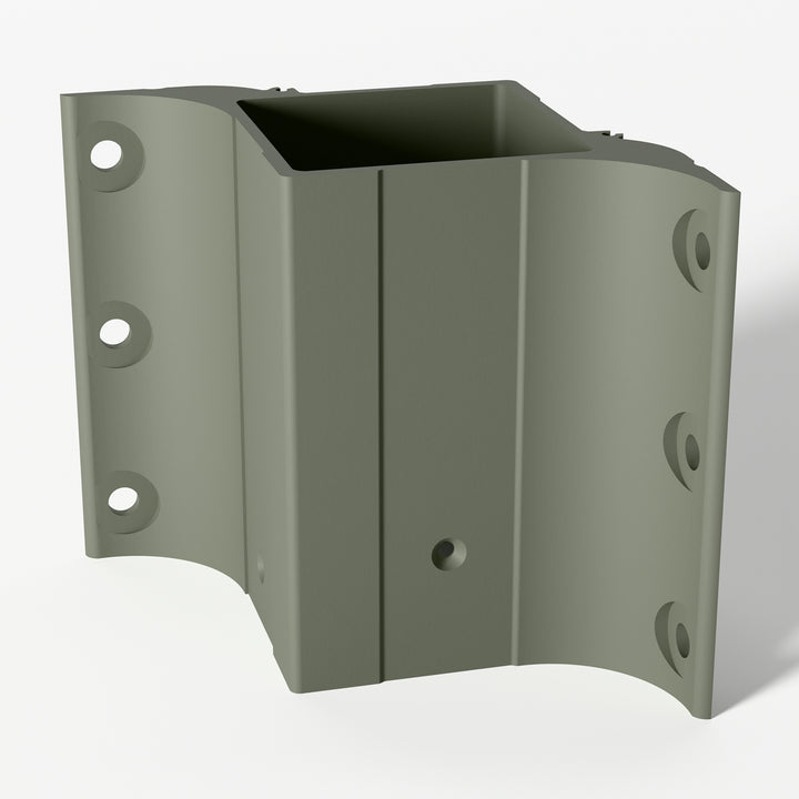 Keylink 3-1/4 in fascia mount inside corner bracket in Satin Smoke