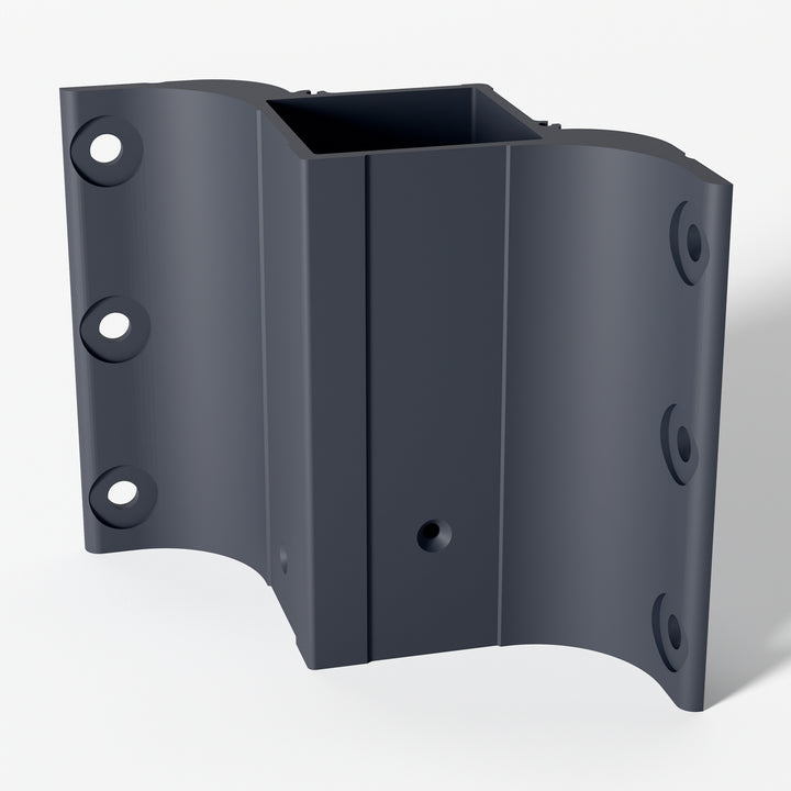 Keylink 2-1/2 in fascia mount inside corner bracket in Satin Storm