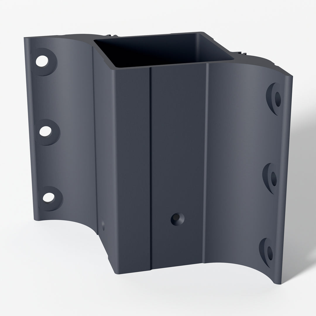 Keylink 3-1/4 in fascia mount inside corner bracket in Satin Storm