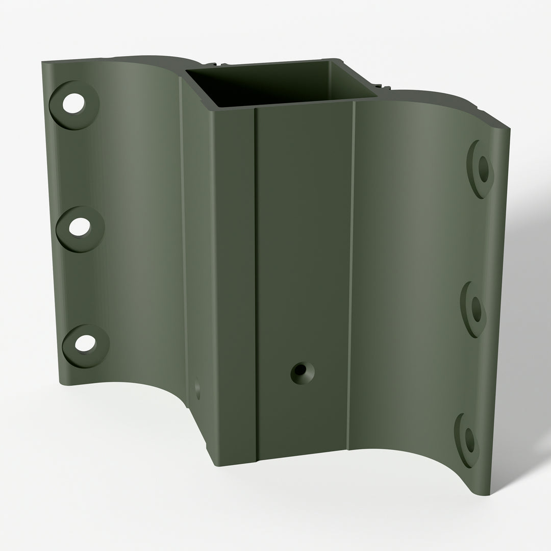 Keylink 2-1/2 in fascia mount inside corner bracket in Satin Willow