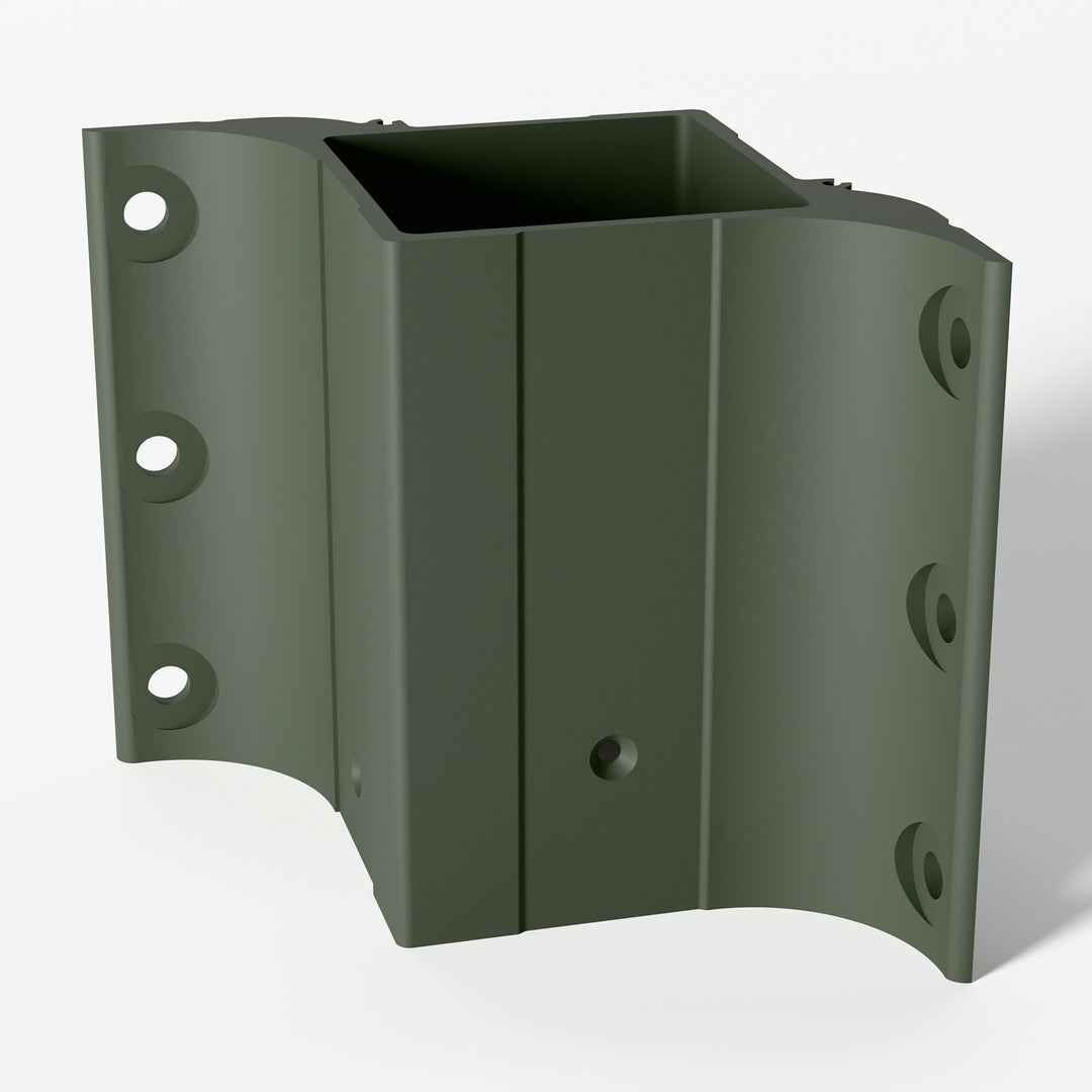 Keylink 3-1/4 in fascia mount inside corner bracket in Satin Willow
