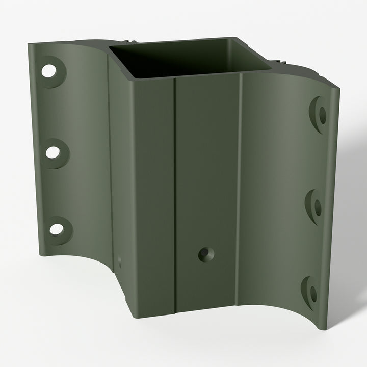 Keylink 3-1/4 in fascia mount inside corner bracket in Satin Willow