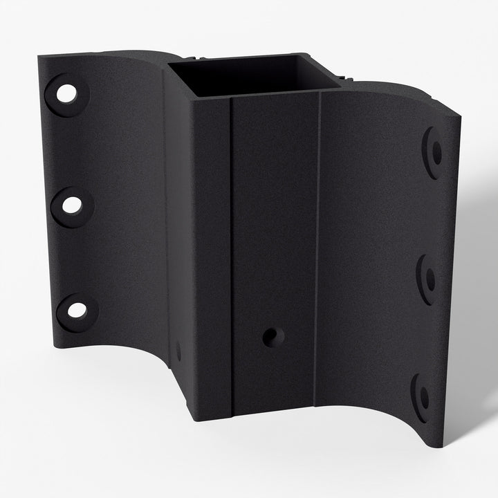 Keylink 2-1/2 in fascia mount inside corner bracket in Textured Black
