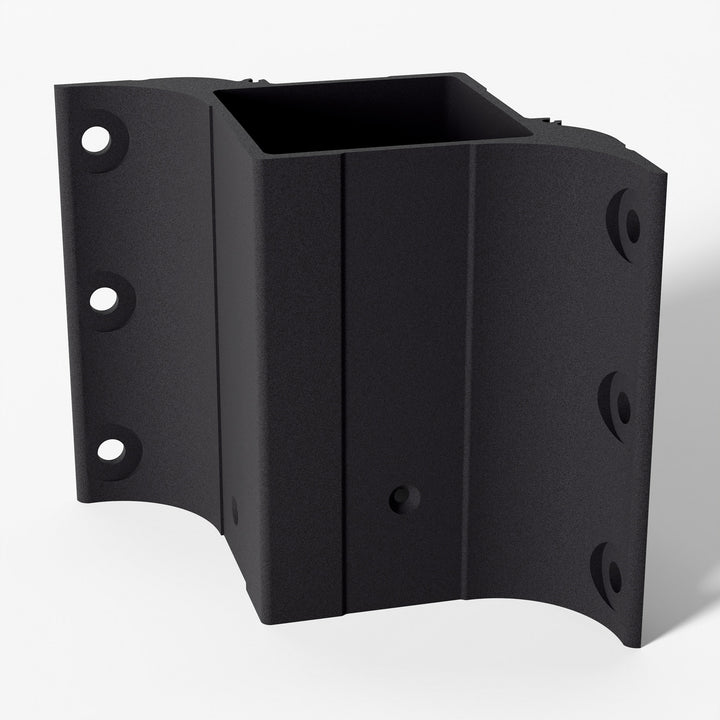 Keylink 3-1/4 in fascia mount inside corner bracket in Textured Black