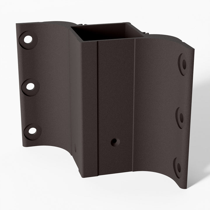 Keylink 2-1/2 in fascia mount inside corner bracket in Textured Bronze