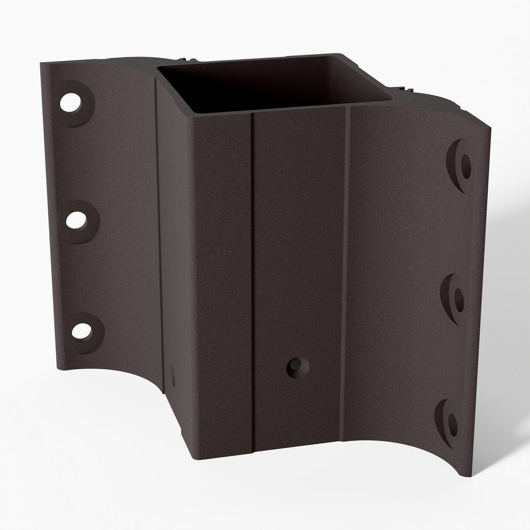 Keylink 3-1/4 in fascia mount inside corner bracket in Textured Bronze