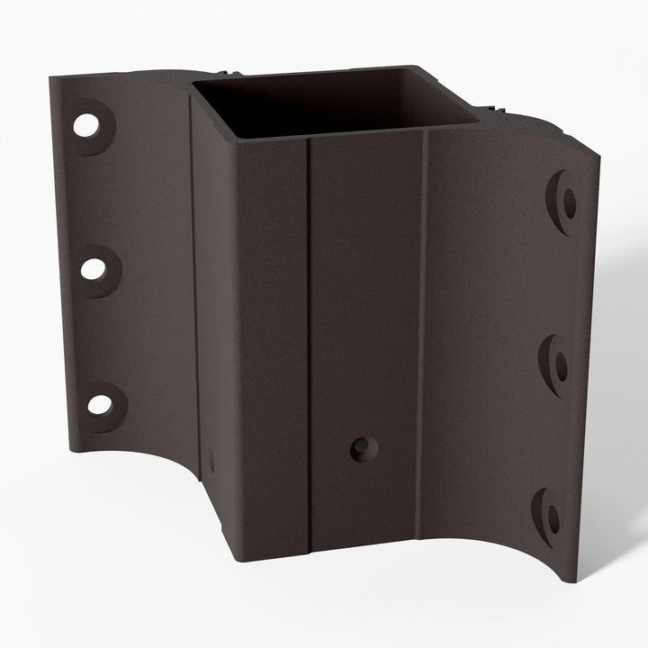 Keylink 3-1/4 in fascia mount inside corner bracket in Textured Bronze