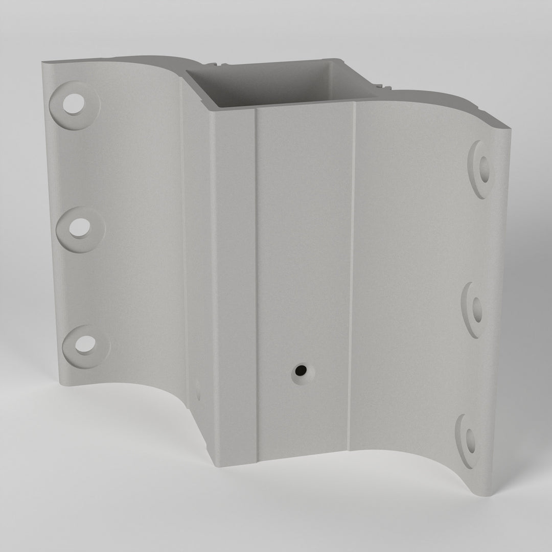 Keylink 2-1/2 in fascia mount inside corner bracket in Textured White