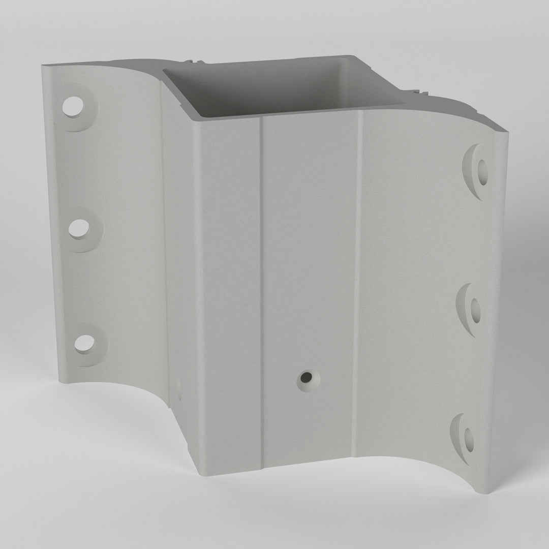 Keylink 3-1/4 in fascia mount inside corner bracket in Textured White