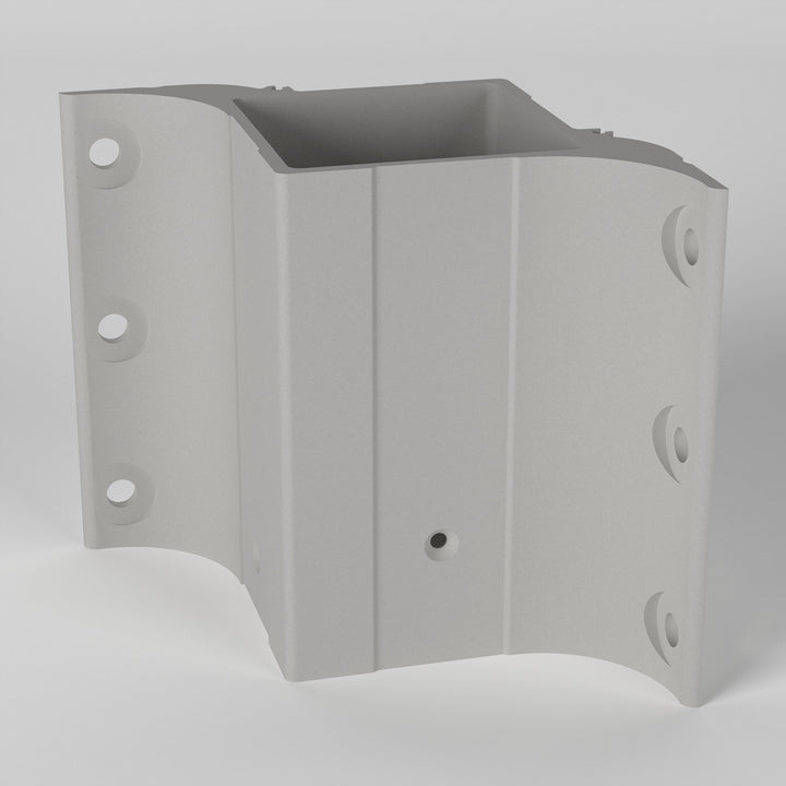 Keylink 3-1/4 in fascia mount inside corner bracket in Textured White