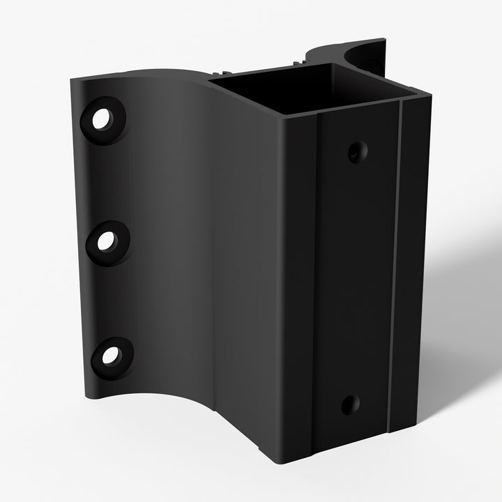 Keylink 2-1/2 in fascia mount line post bracket in Matte Black