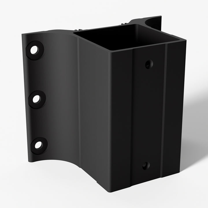 Keylink 3-1/4 in fascia mount line post bracket in Matte Black