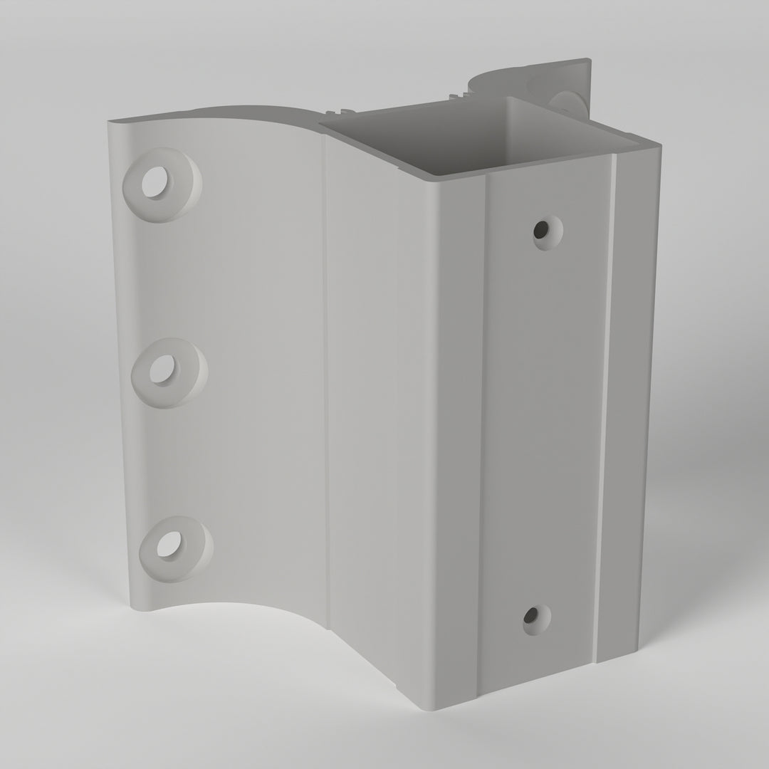 Keylink 2-1/2 in fascia mount line post bracket in Matte White