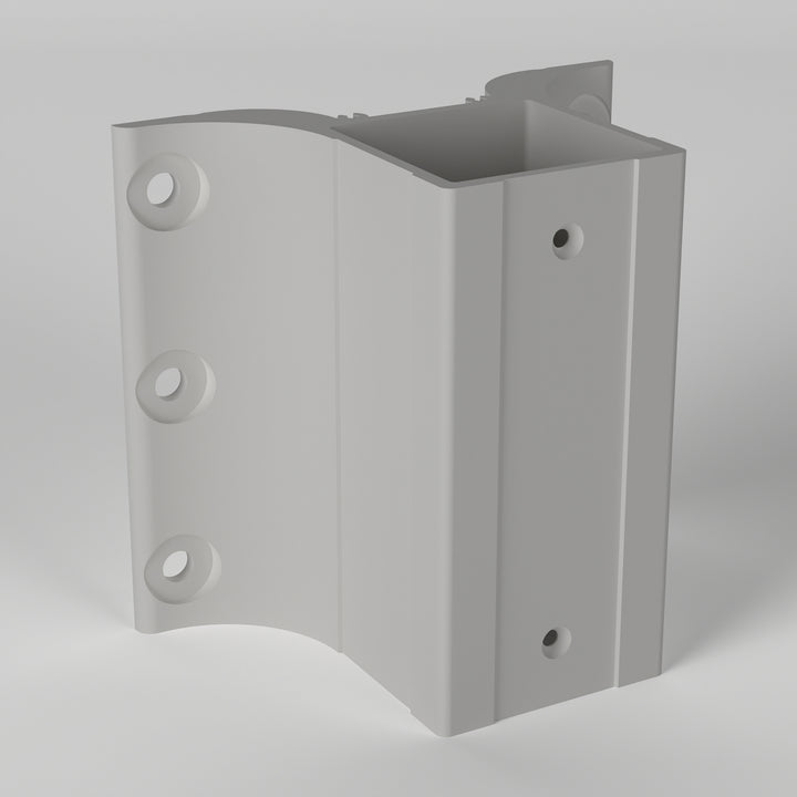 Keylink 2-1/2 in fascia mount line post bracket in Matte White
