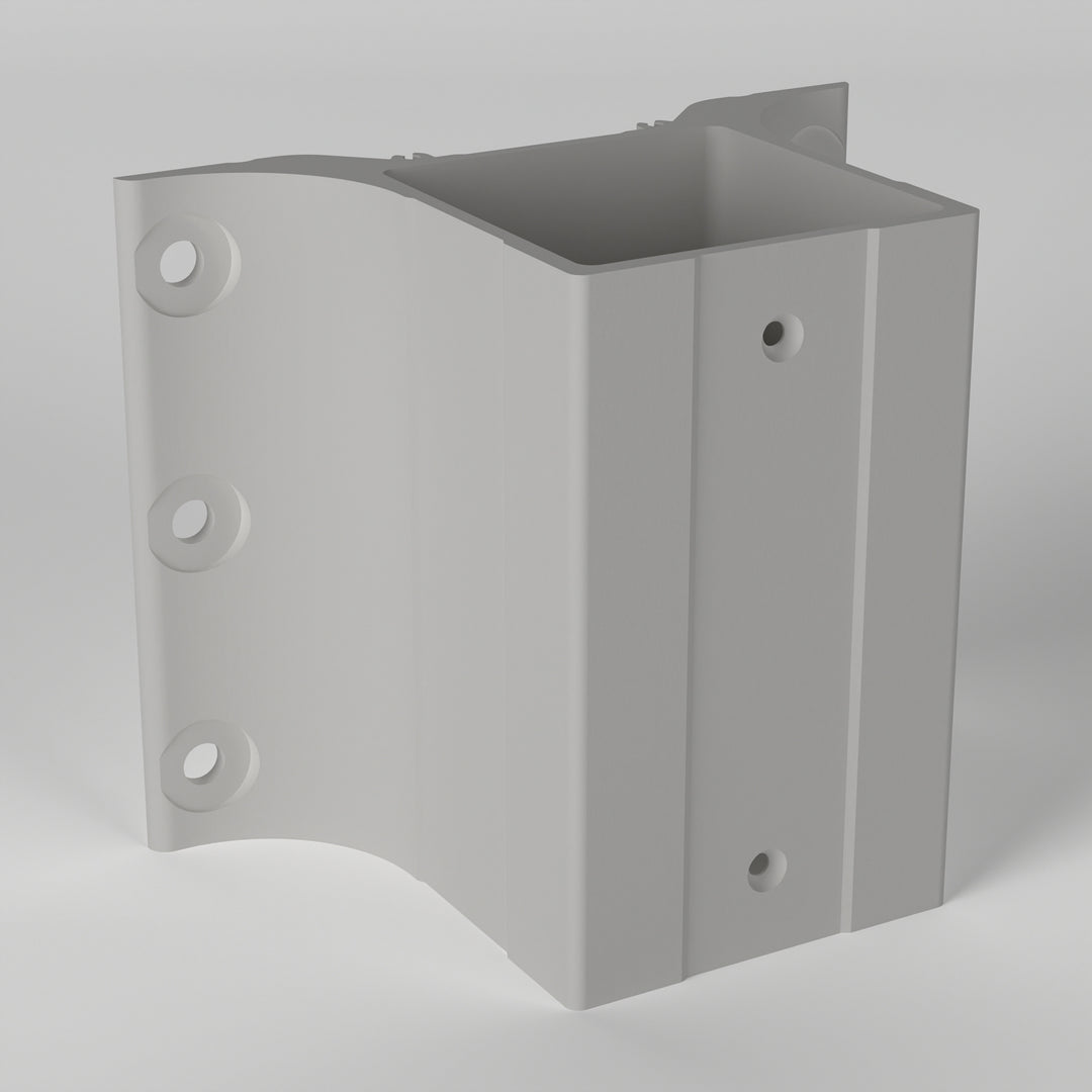 Keylink 3-1/4 in fascia mount line post bracket in Matte White