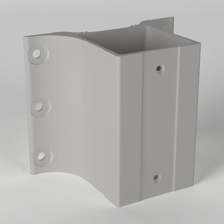 Keylink 3-1/4 in fascia mount line post bracket in Matte White