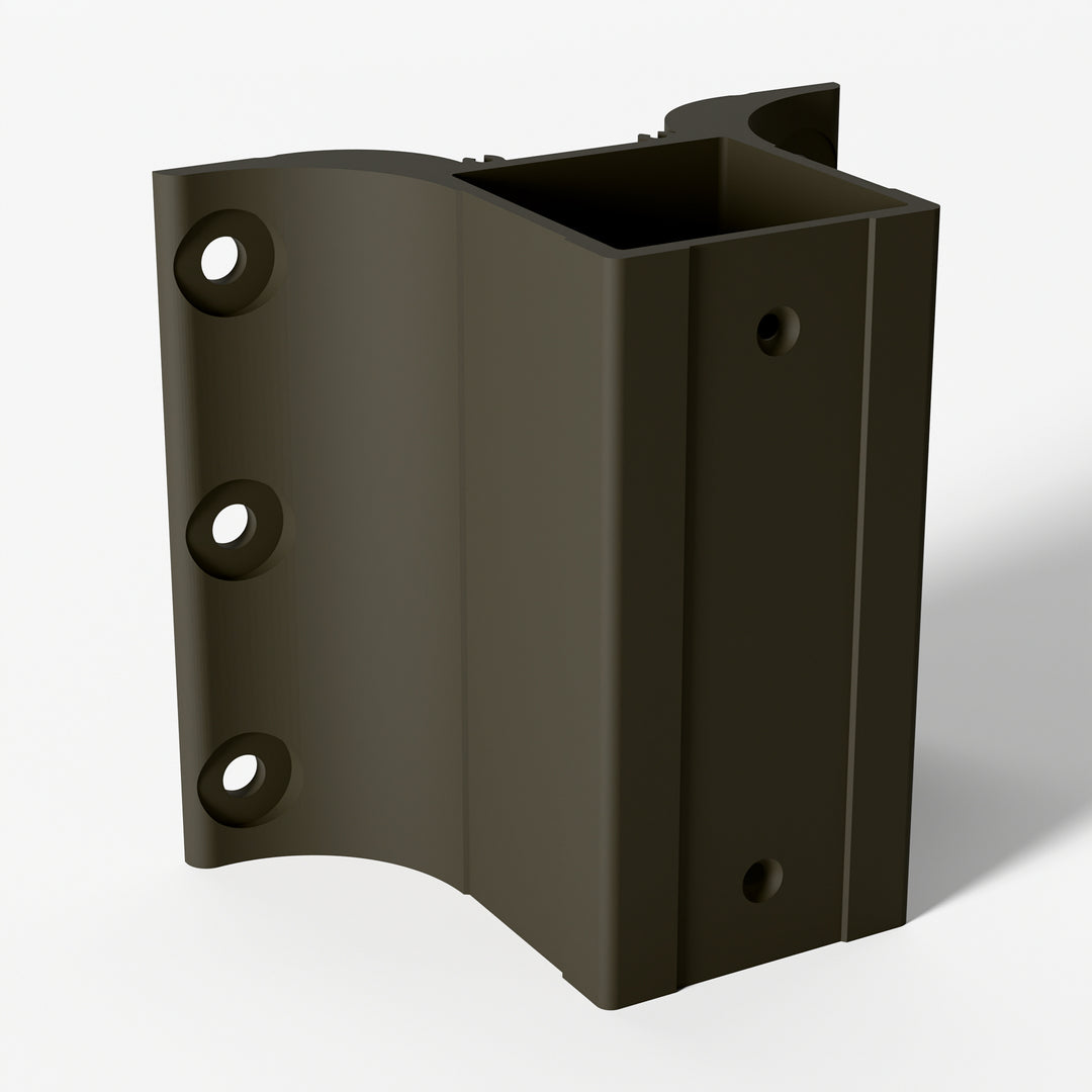 Keylink 2-1/2 in fascia mount line post bracket in Oil Rubbed Bronze