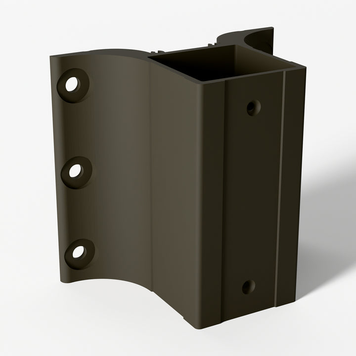 Keylink 2-1/2 in fascia mount line post bracket in Oil Rubbed Bronze