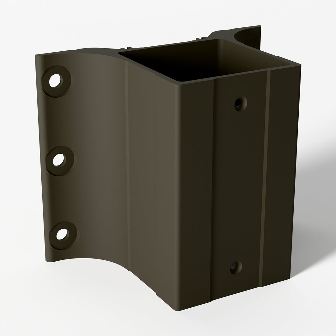 Keylink 3-1/4 in fascia mount line post bracket in Oil Rubbed Bronze