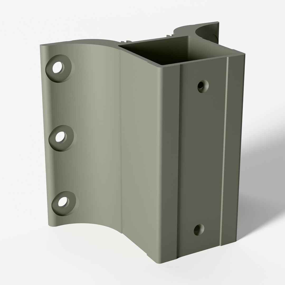 Keylink 2-1/2 in fascia mount line post bracket in Satin Smoke