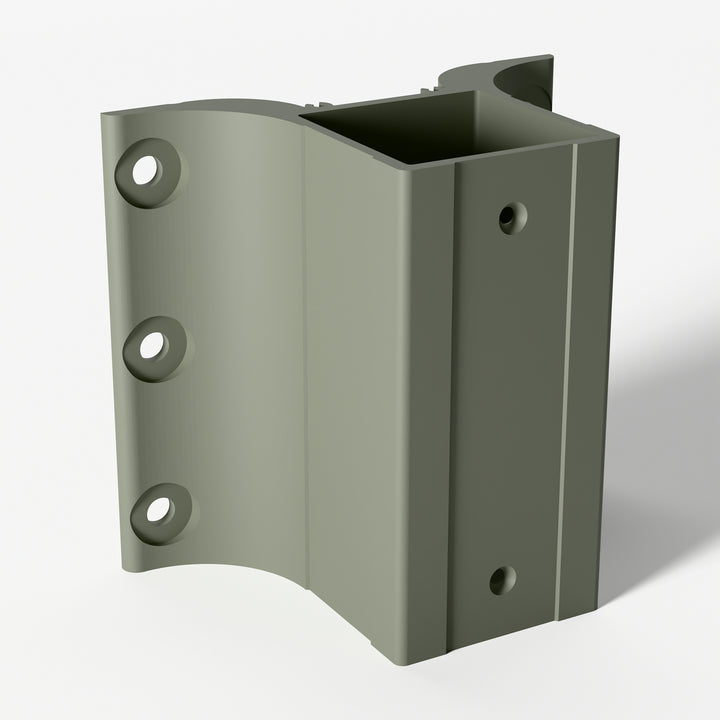 Keylink 2-1/2 in fascia mount line post bracket in Satin Smoke