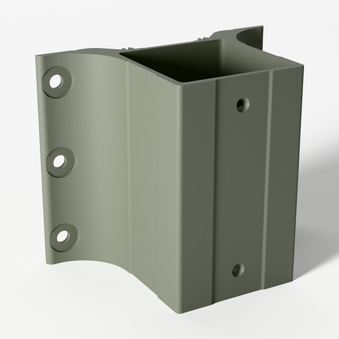 Keylink 3-1/4 in fascia mount line post bracket in Satin Smoke
