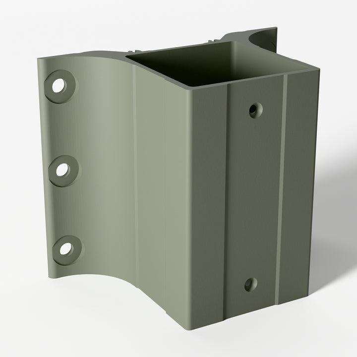 Keylink 3-1/4 in fascia mount line post bracket in Satin Smoke